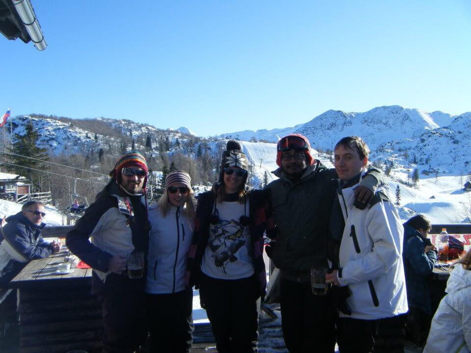 Skiing at Vogel Ski Centre in Slovenia