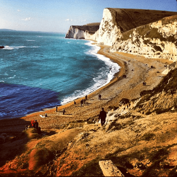 Jurassic Coast near Lulworth in Dorset, England