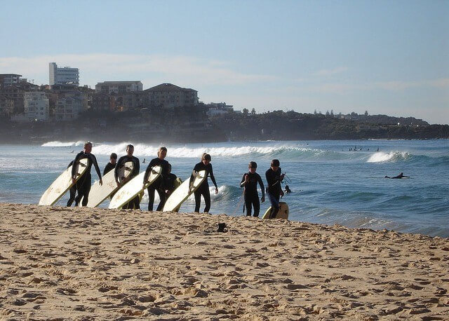 Learning to Surf on Bondi Beach in Australia