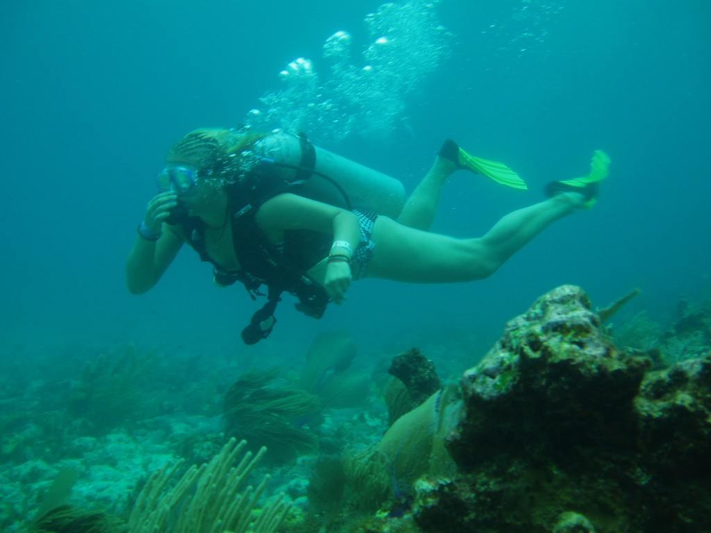 Picture of me scuba diving in Cancun Scuba diving in Cancun