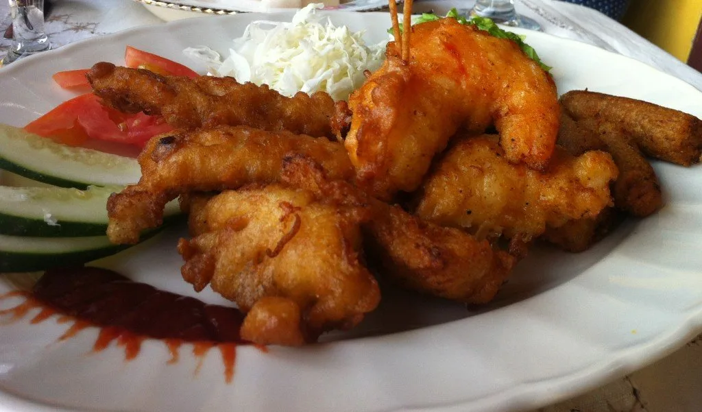 Delicious shrimp in Trinidad