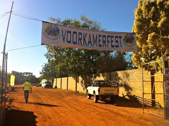 Entrance to Voorkamer Festival in Darling