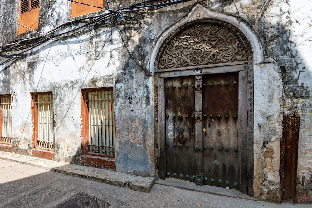 Old wooden doors in Stone Town, Zanzibar
