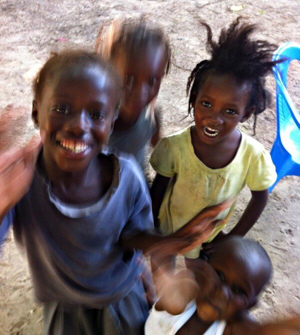 Photographing children in Gambia
