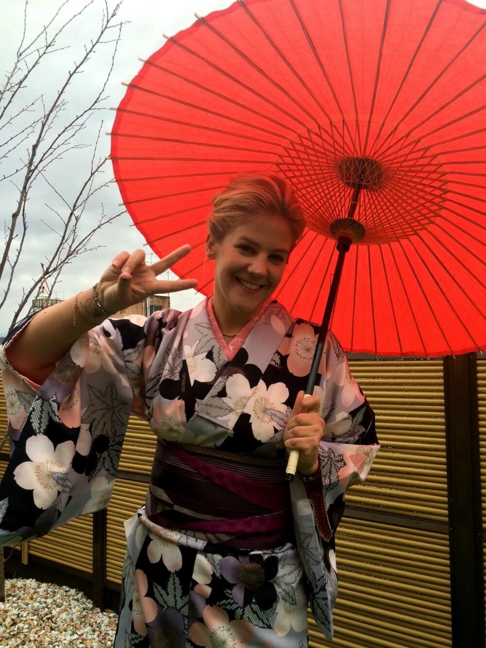 påklædning som geisha i Kyoto