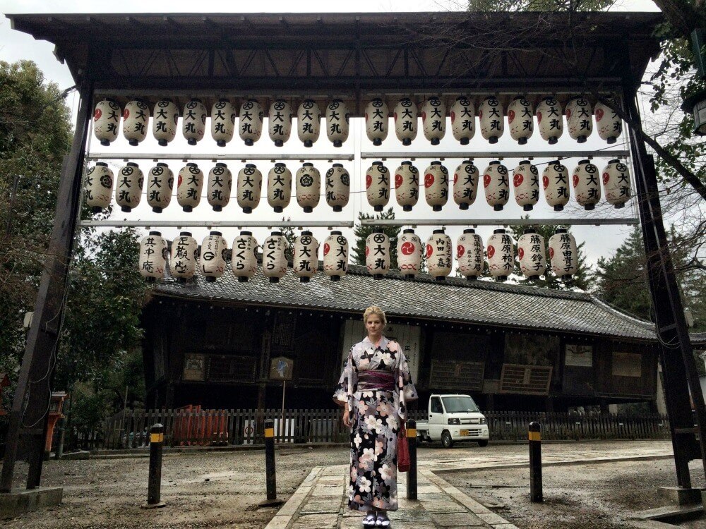 Dressing op som en geisha i Kyoto