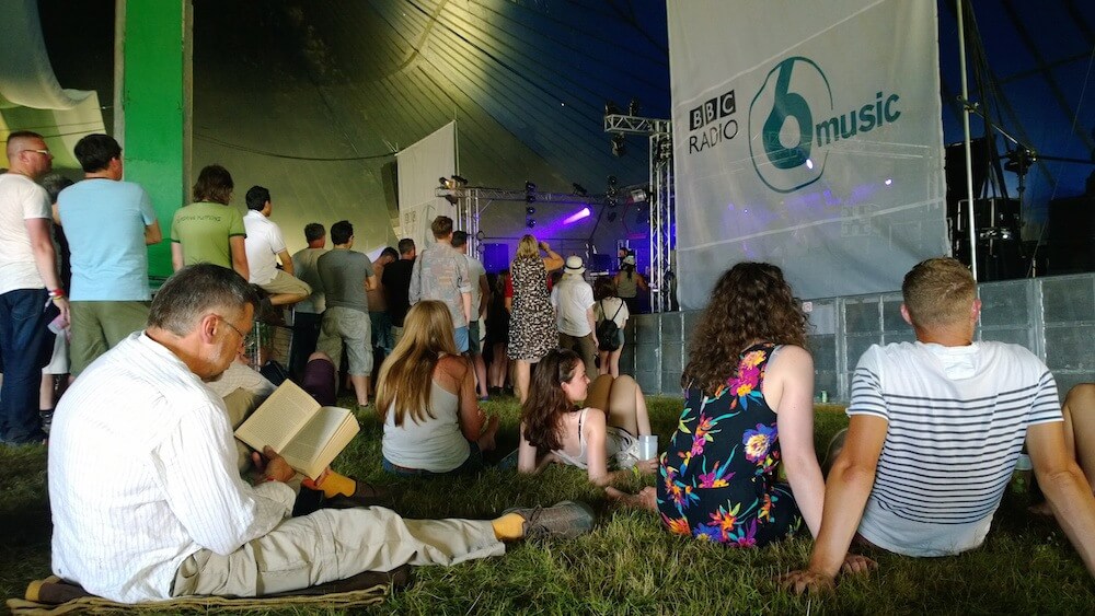 Relaxing at latitude festival