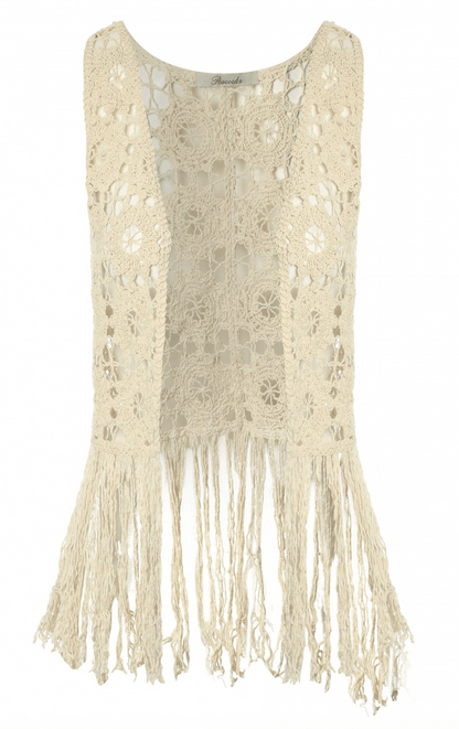 Fringed crochet waistcoat