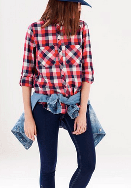 Check print shirt