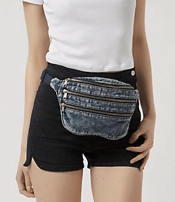 Acid denim bum bag / fanny pack
