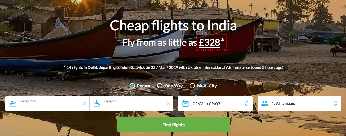 India cheap flights