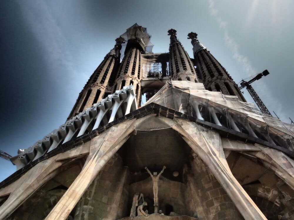 Outside the Sagrada Familia