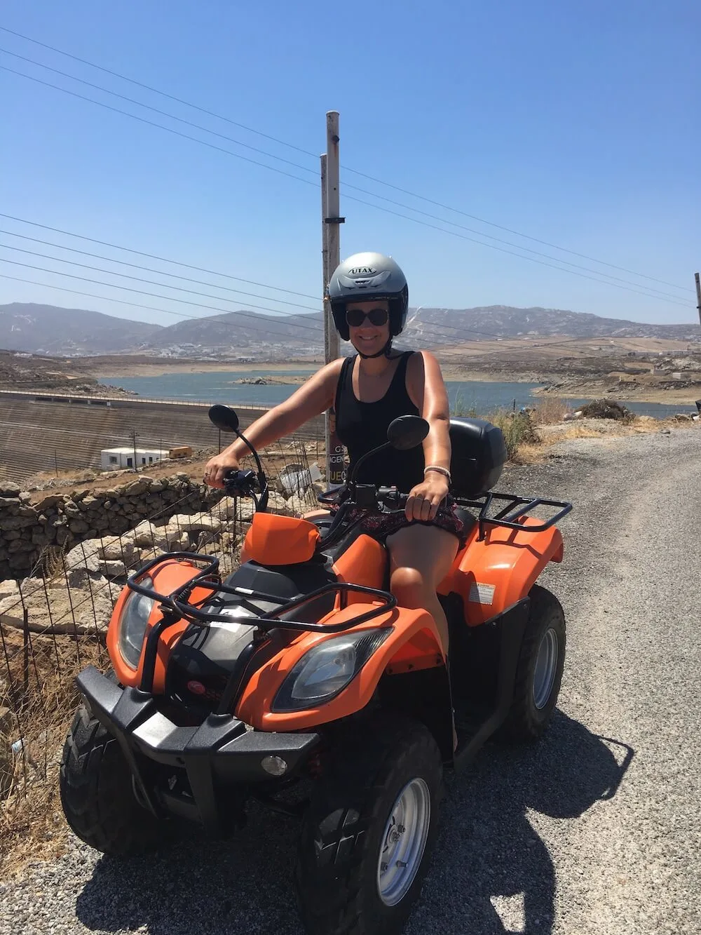 Me on the quad bike in Mykonos