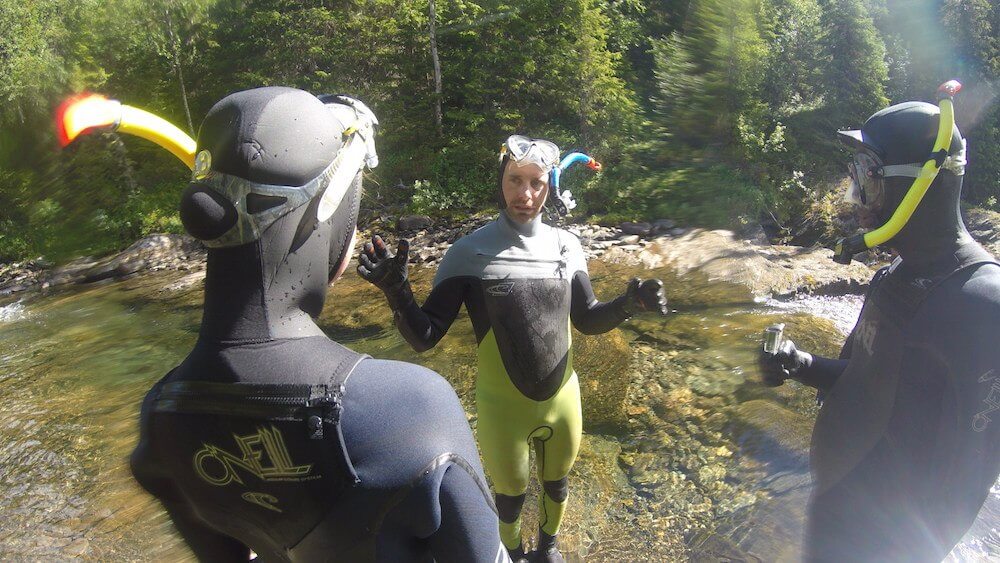 Mountain snorkelling in Lapland