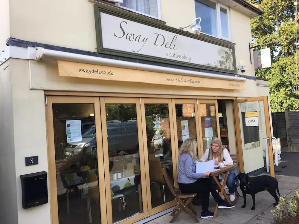 Eating at the deli new forest