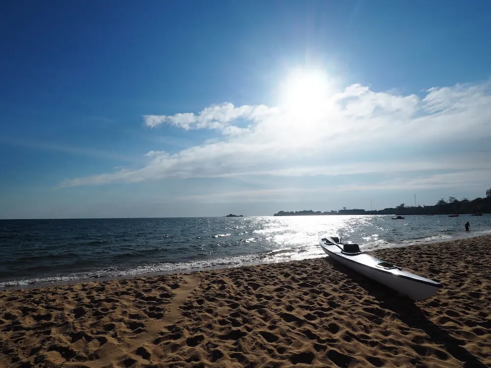 blue skies and white sands vietnamese beach