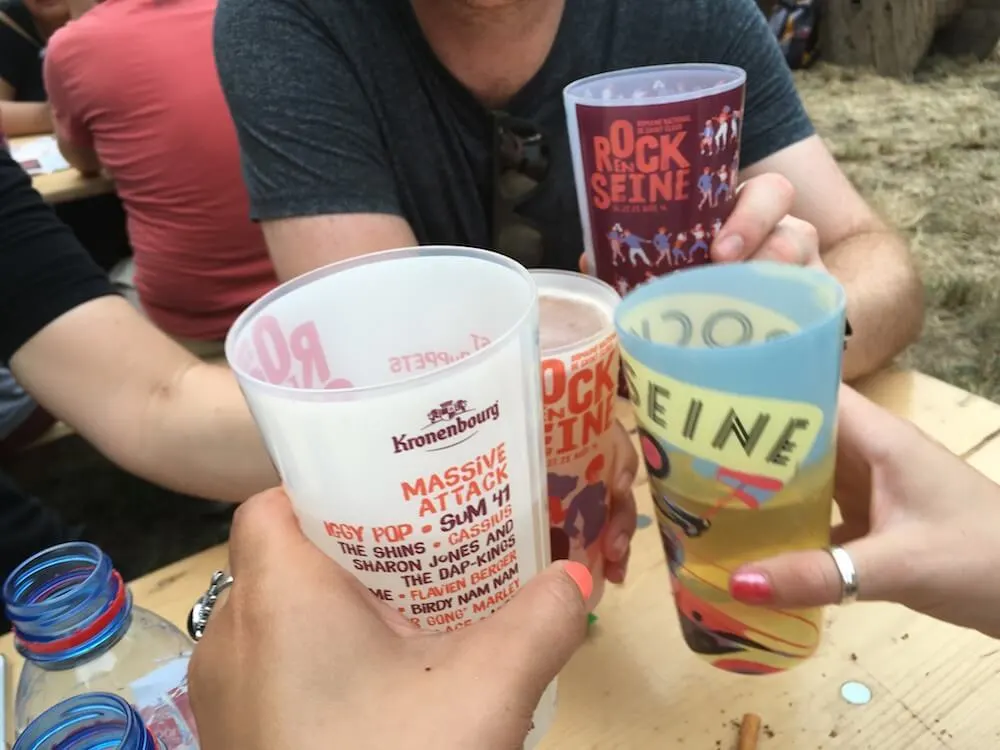 Drinking at Rock en Seine Festival