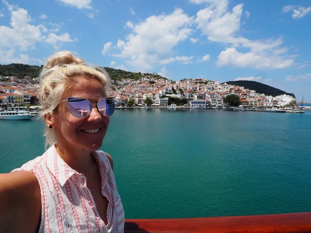 On the ferry in greece
