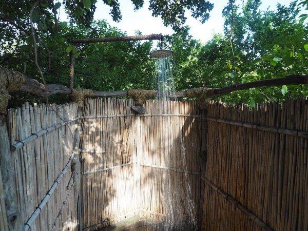 Shower at Mvuu Lodge