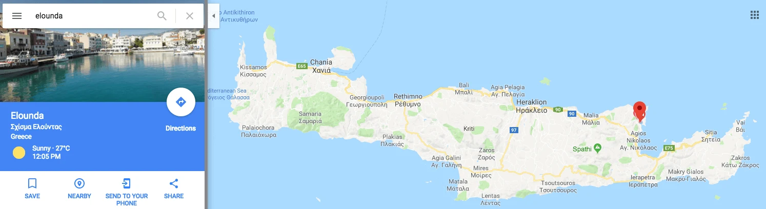 Where is Elounda in Crete