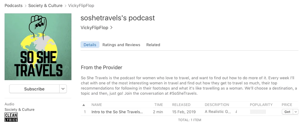 Podcasts for female travellers 