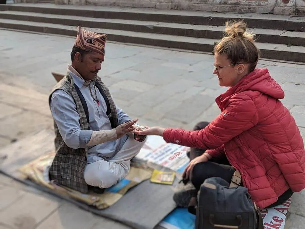 One week in Nepal palm reader