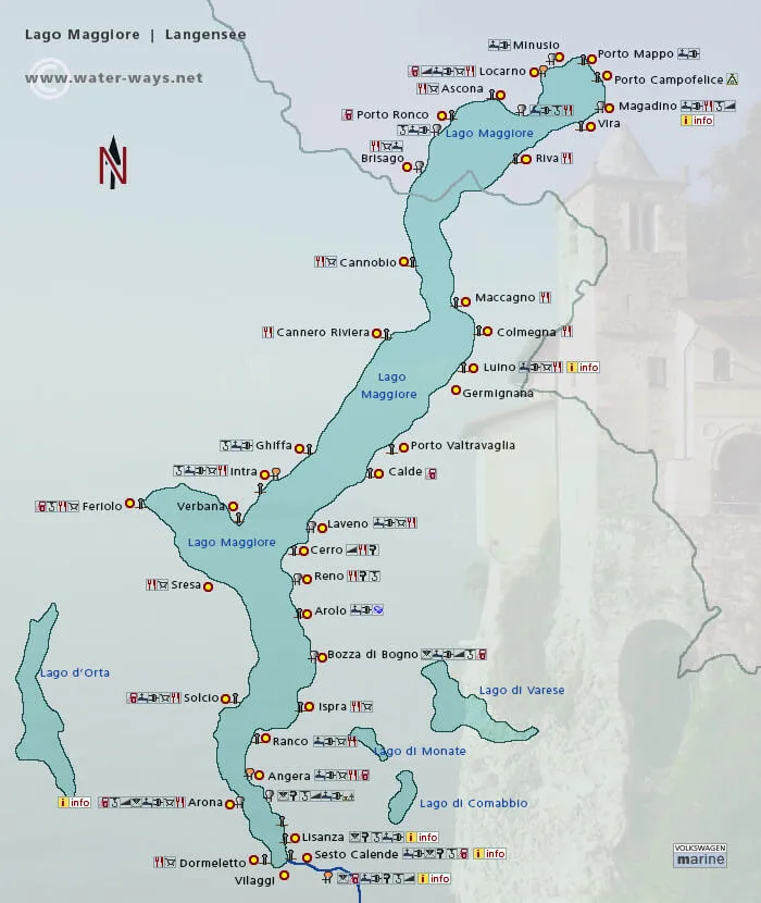 Map of Lake Maggiore