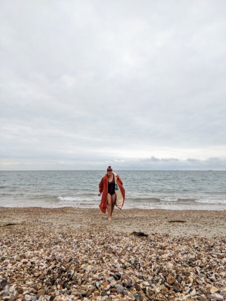 Wild swimming on Eastney Beach