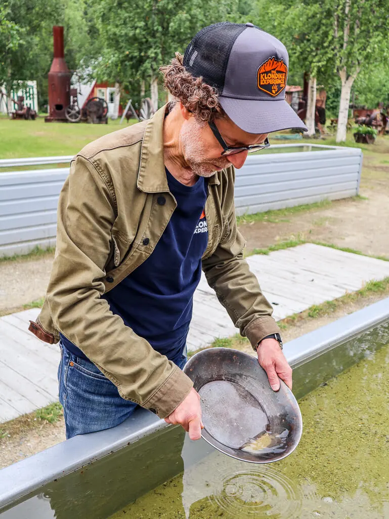 Dawson City panning for gold
