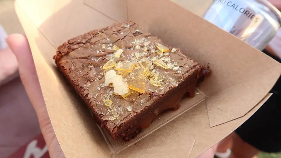 chocolate brownie in a box