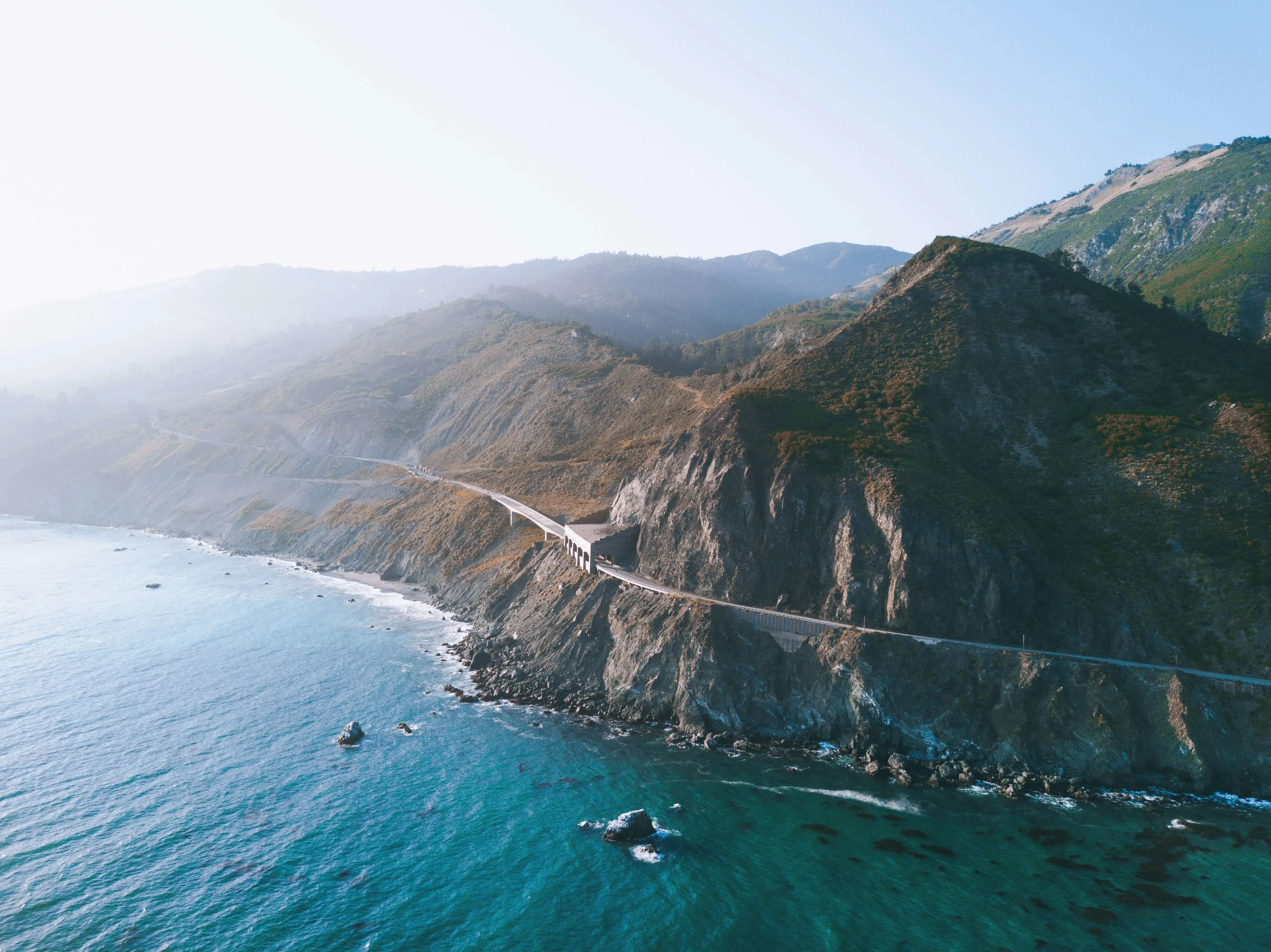 View of the Big Sur in California