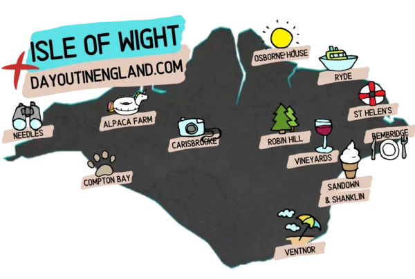 Map of Isle of Wight attractions