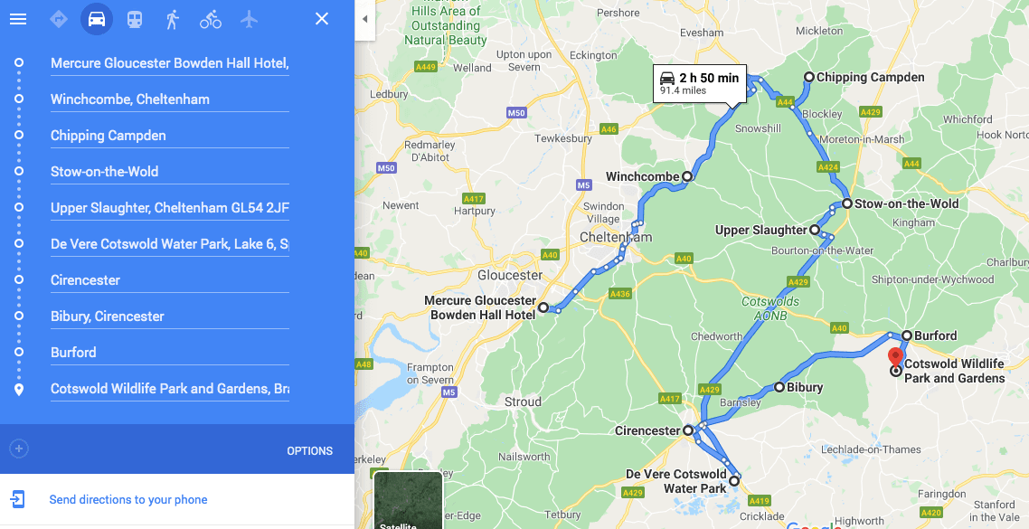 Cotswold Scenic Drive Map Best Route For A 3-Day Cotswolds Road Trip In 2022