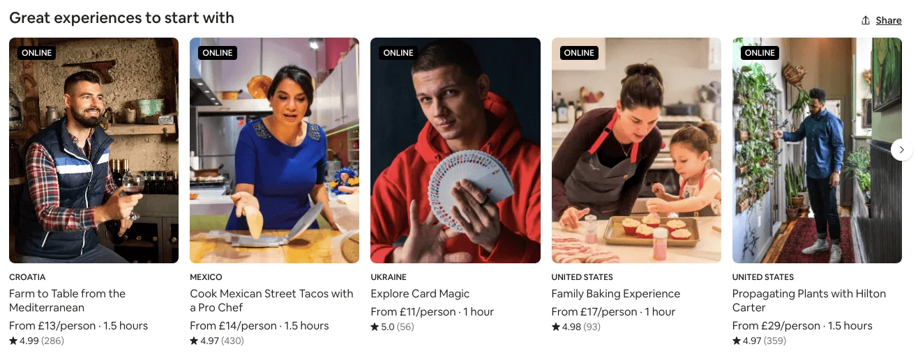 online with airbnb