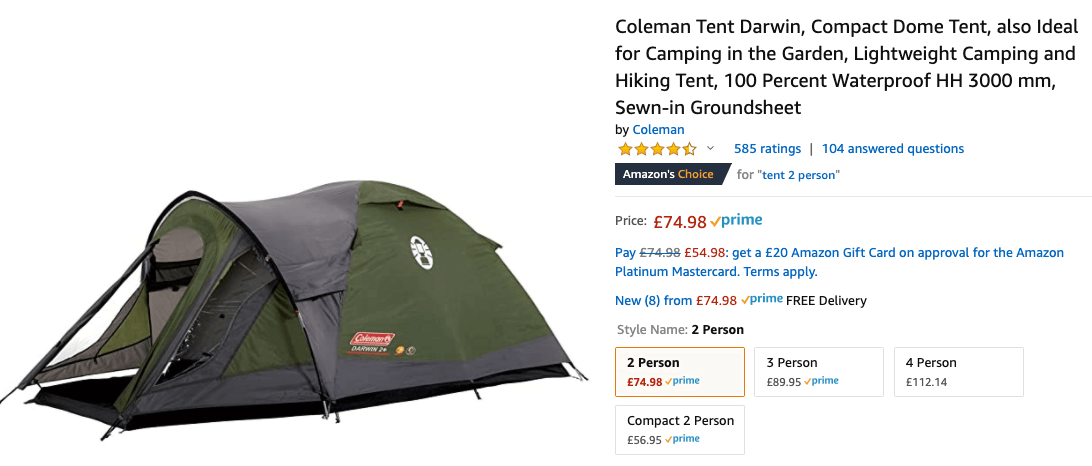 how to buy a tent