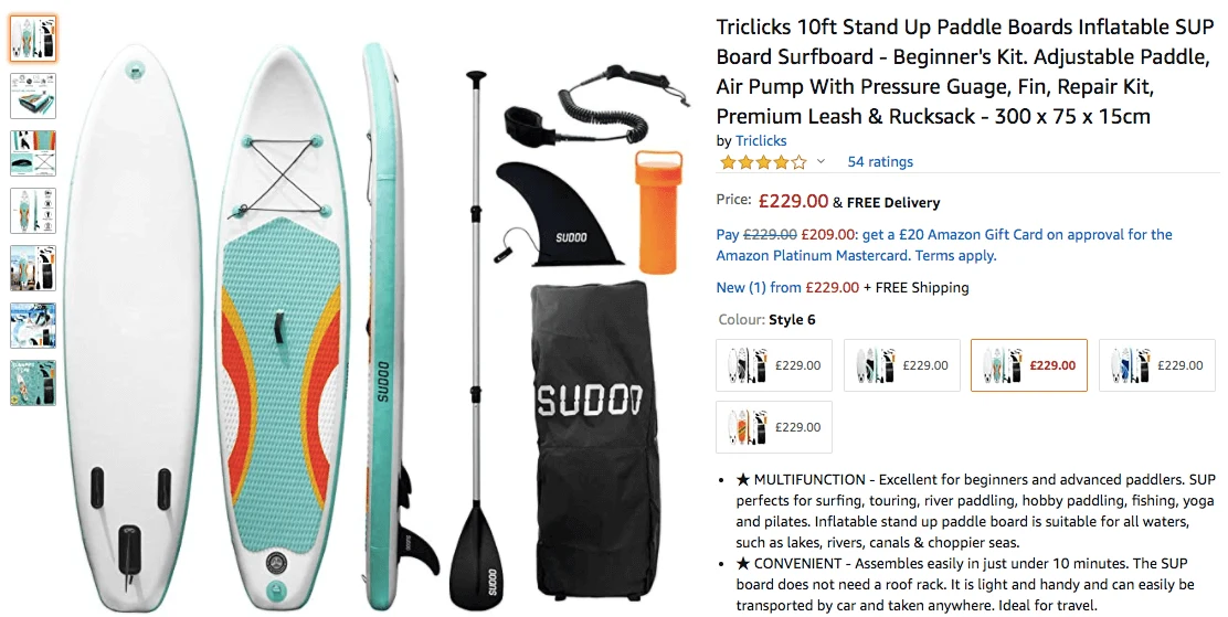 buying an inflatable paddle board