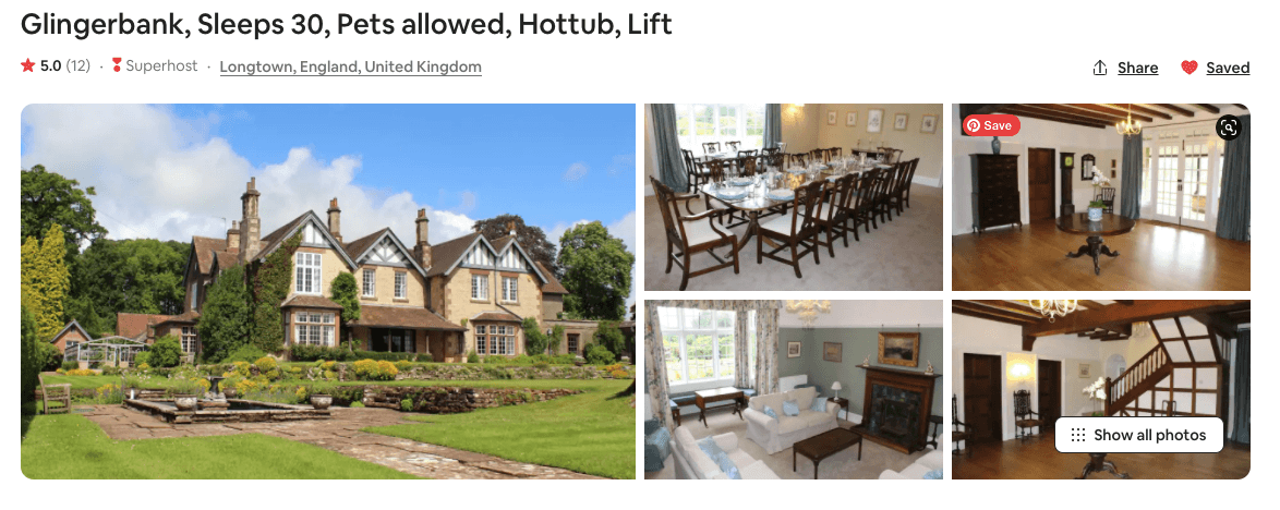 airbnbs in england