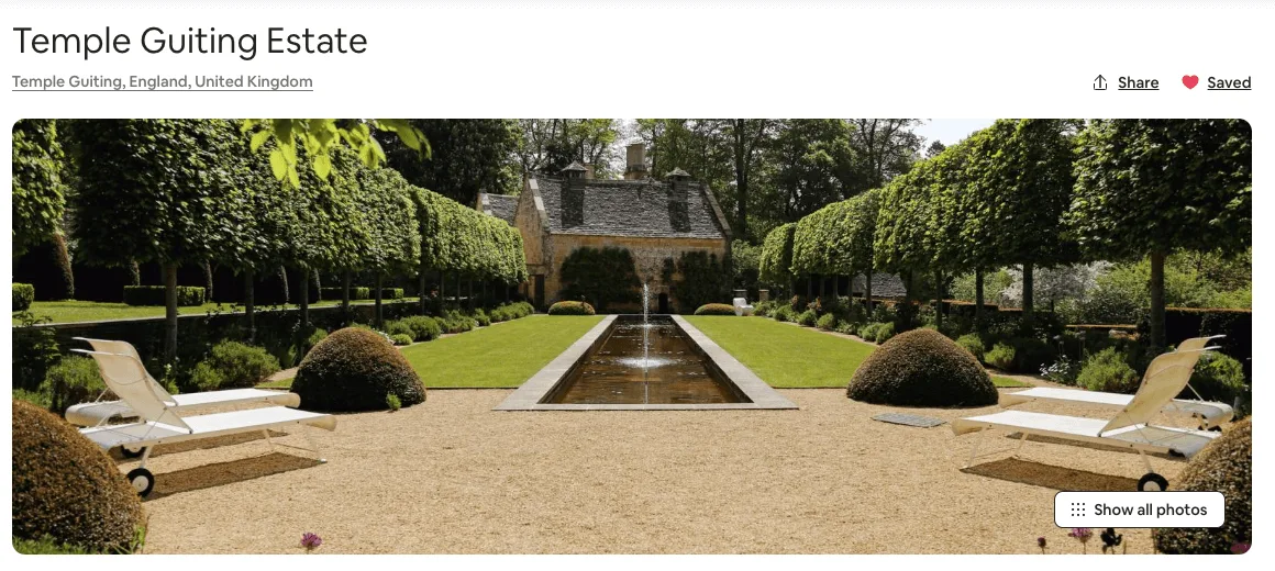 massive airbnb in england 