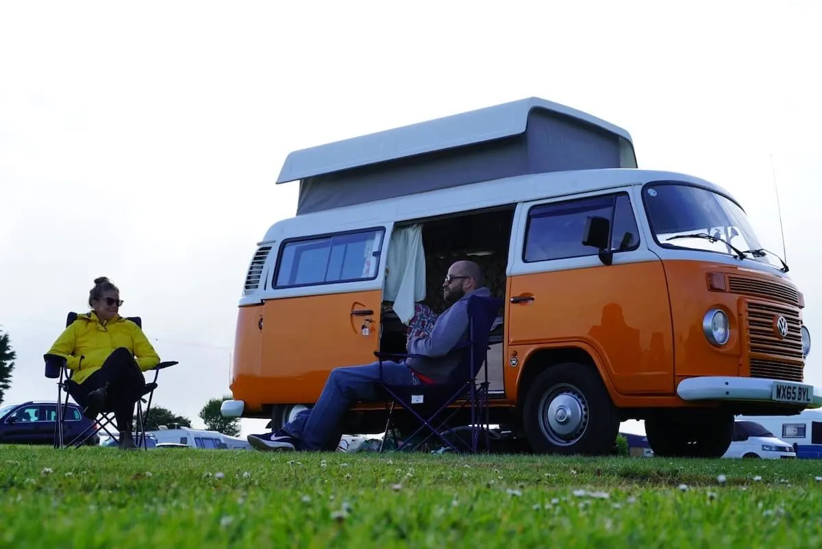 Chilling at the campervan