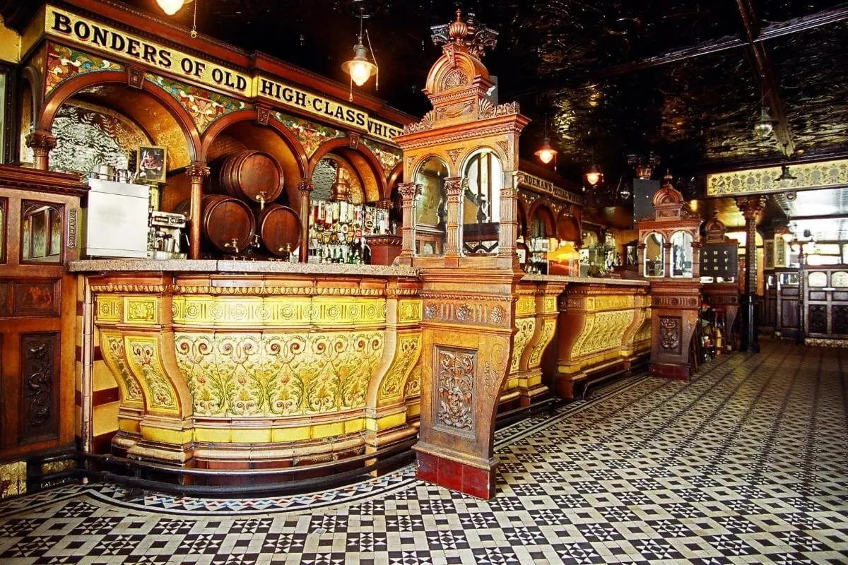 Inside Crown Liquor Saloon in Belfast Ireland