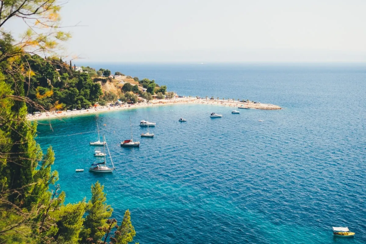 Kasjuni beach near Split, Croatia 