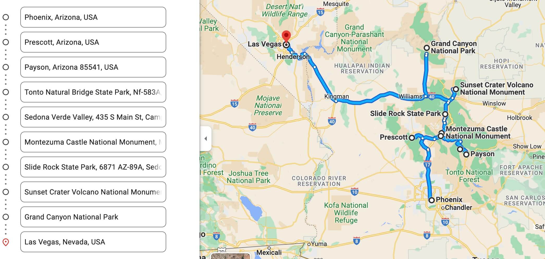 driving from phoenix to vegas