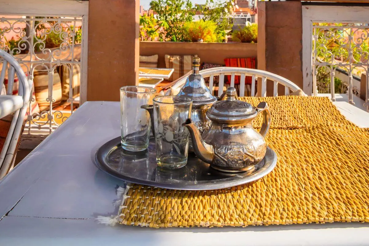 Intricate metal Moroccan tea sets make brilliant souvenirs 