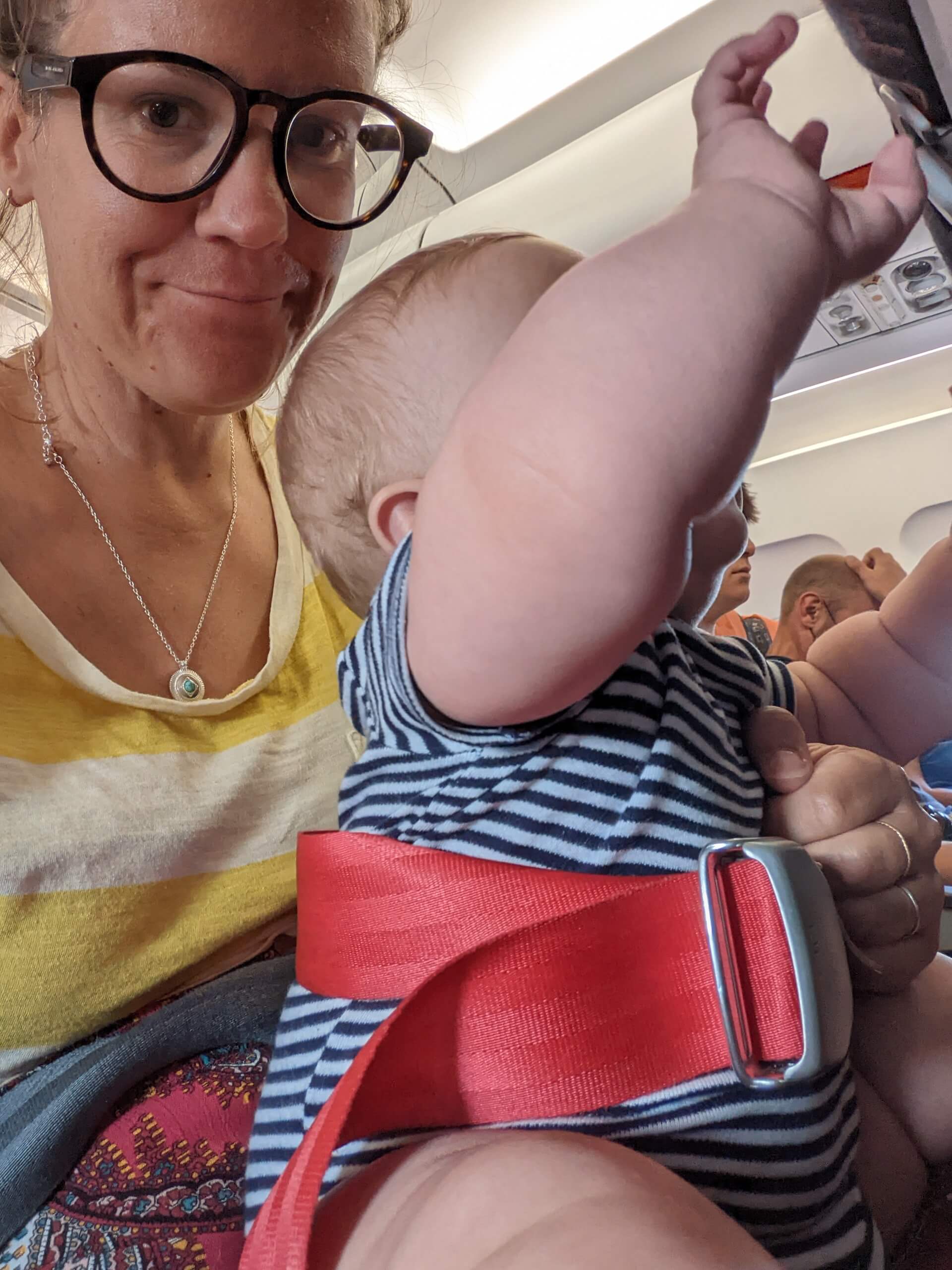 flying alone with a baby