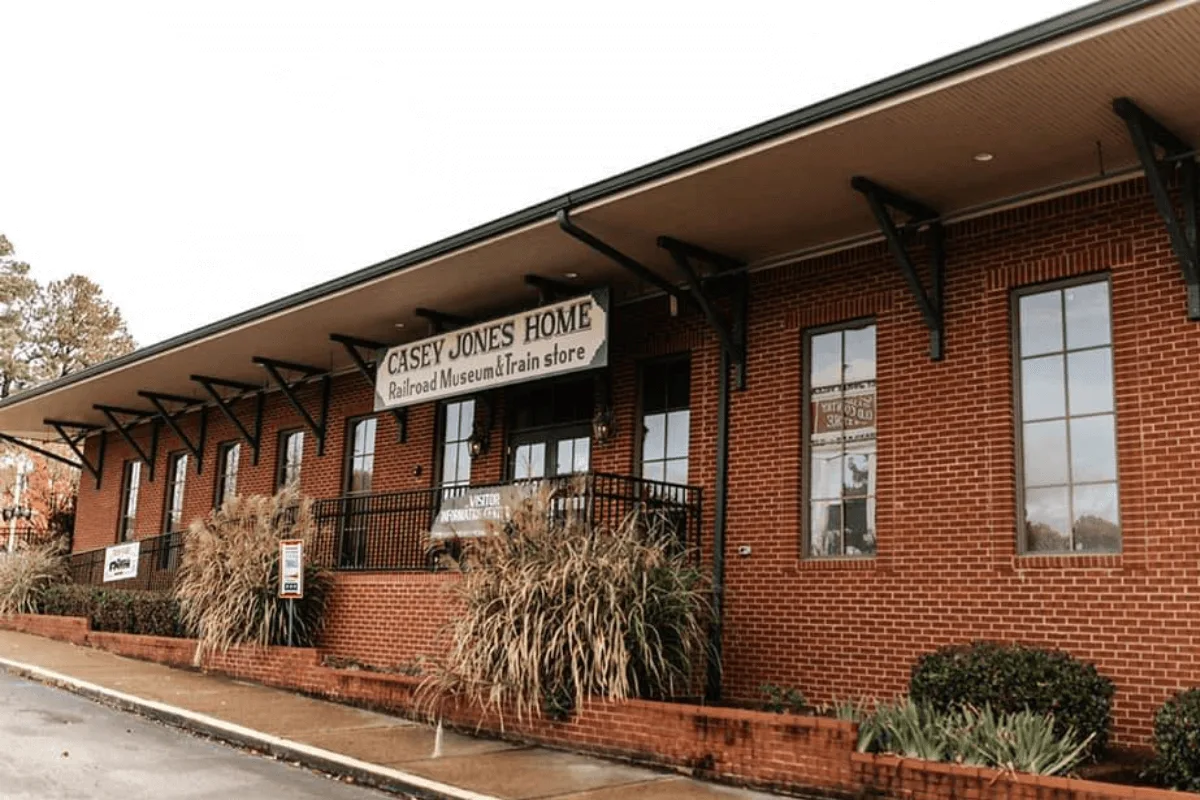 Casey Jones Home & Railroad Museum is in Jackson, Tennessee, halfway between Nashville and Memphis 
