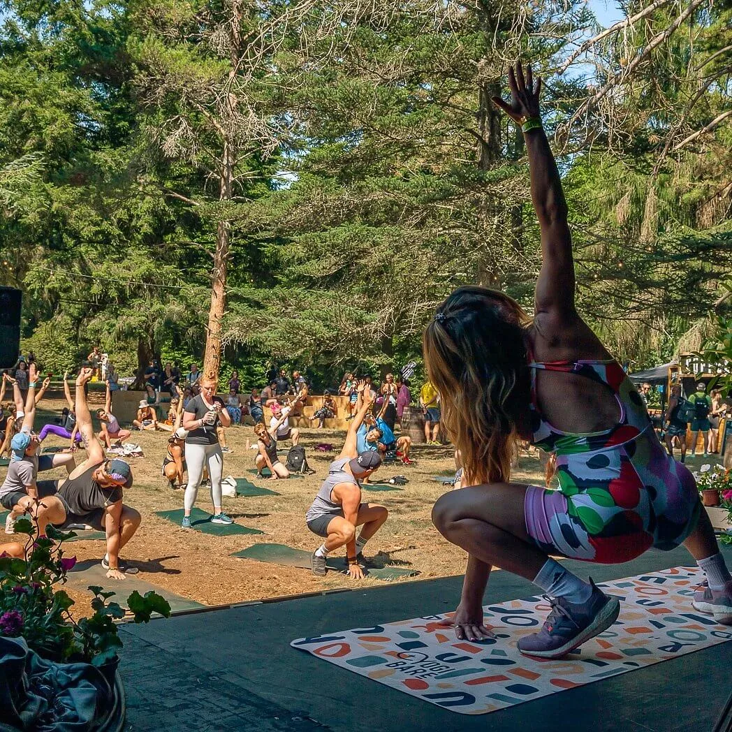 LoveFit festival in Kent, UK has classes outdoor for yoga and fitness