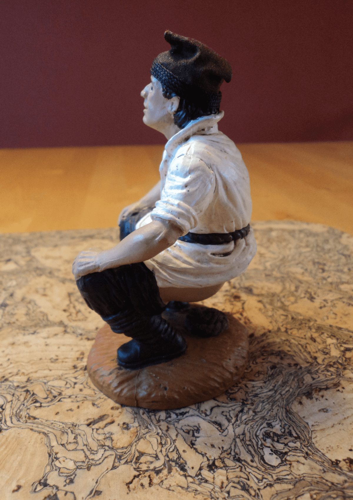 Caganer figures, typical in Barcelona, are designed to look like people squatting to defecate.