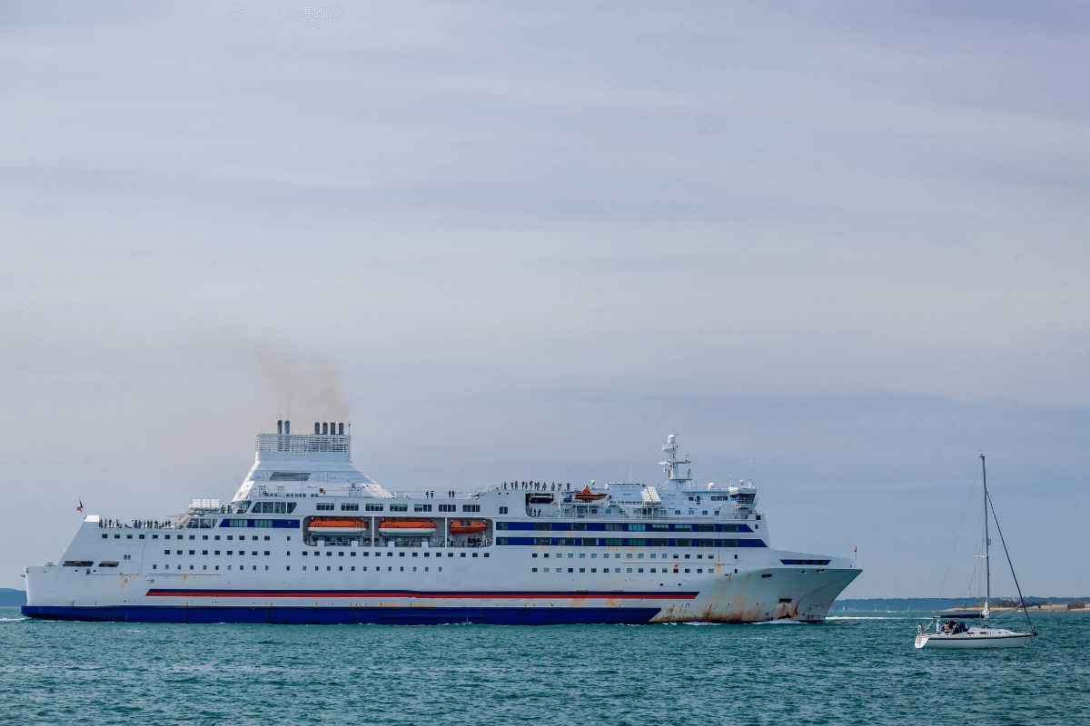 how to get to europe by boat - ferry docking at portsmouth