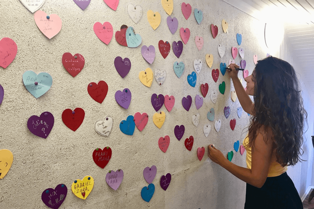 The Love Wall at Love Stories Museum Dubrovnik