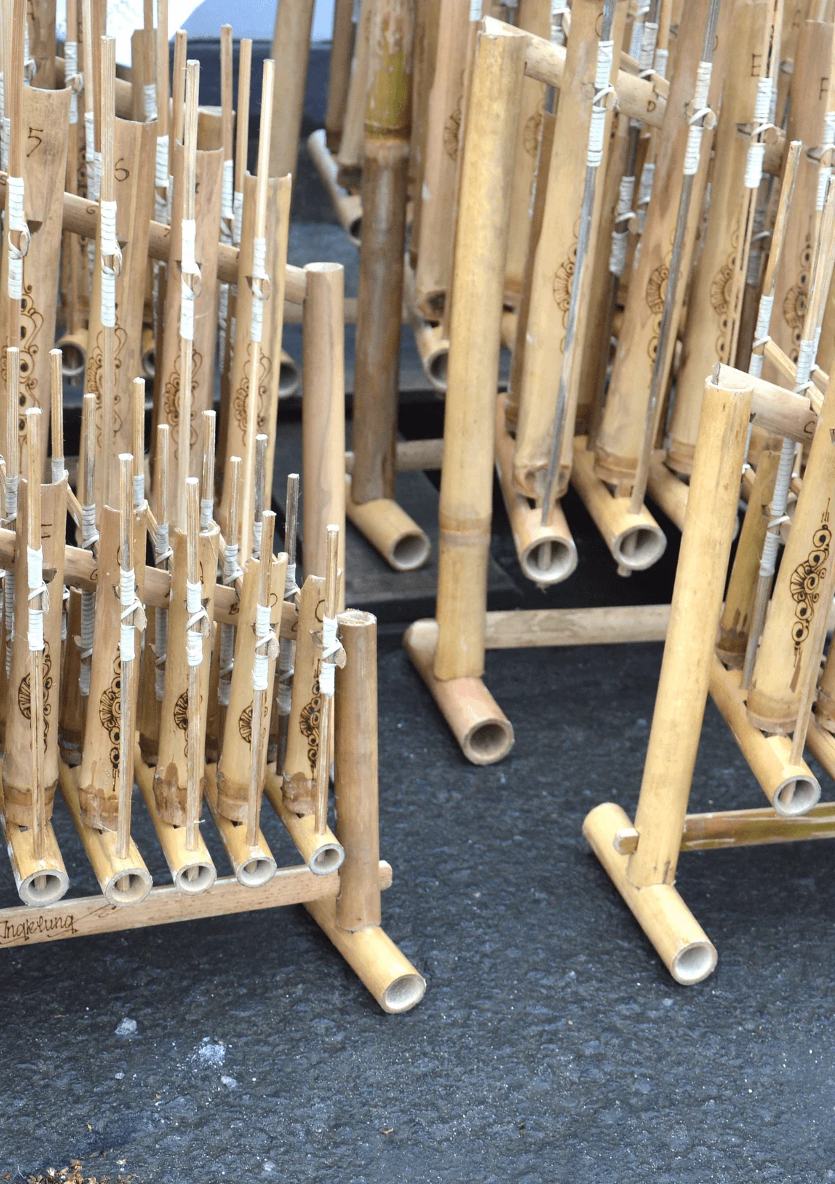 angklung are typical Indonesian musical instruments